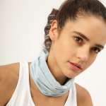 Women Blue Solid Bamboo Anti-Microbial Multipurpose Headband